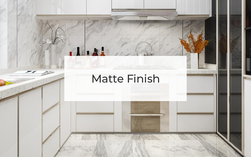 Matte finish backsplash